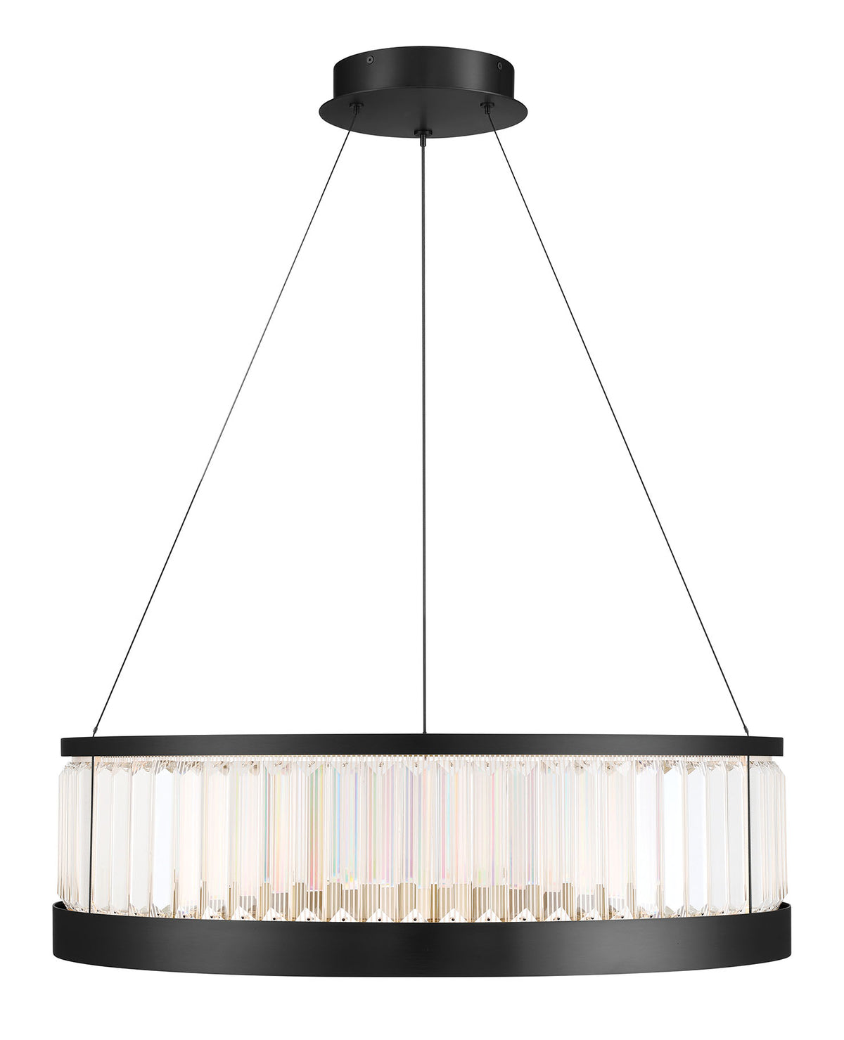 Eurofase 49352-023 Empra LED Cristal Suspendu en noir mat