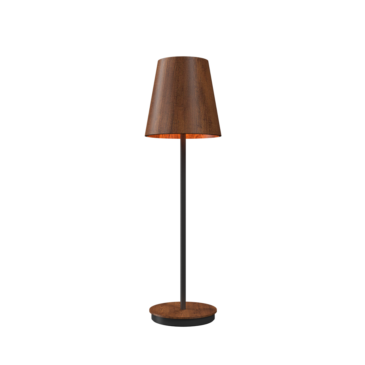 Accord Lighting 7078.06 Conical Accord Table Lamp in Imbuia