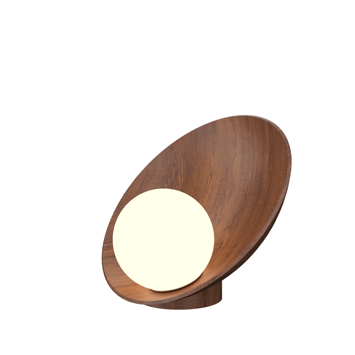 Accord Lighting 7102.06 Oyster Accord Table Lamp in Imbuia
