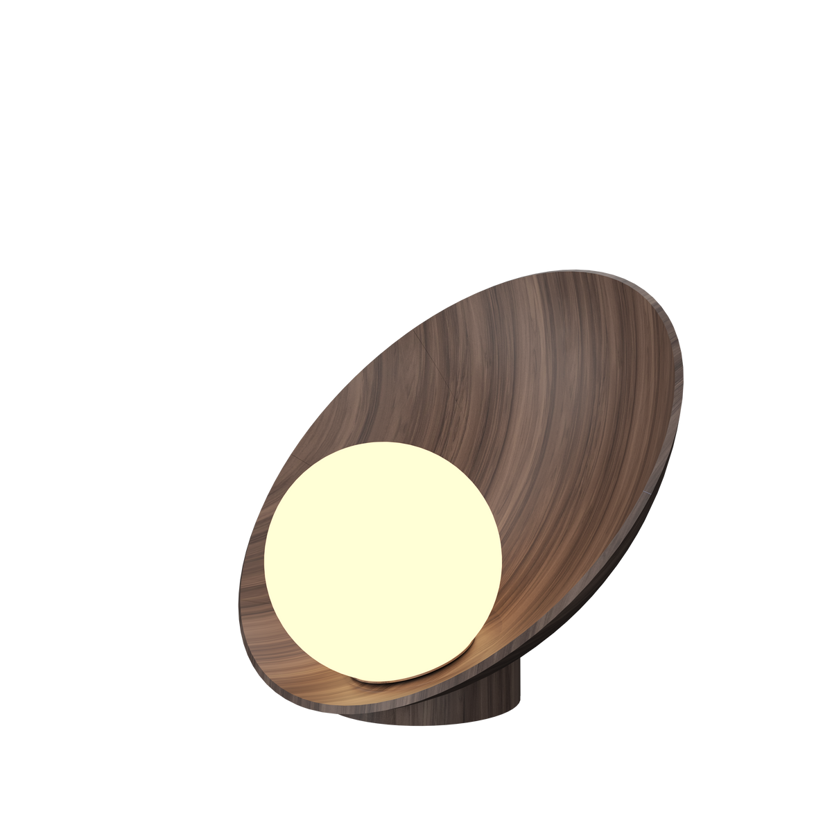 Accord Lighting 7102.18 Oyster Accord Table Lamp in American Walnut