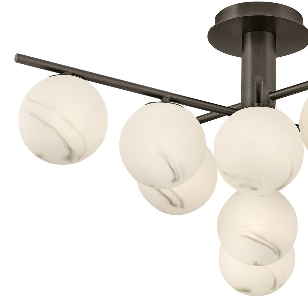 Fredrick Ramond FR41903BX Selene Semi-Flush Mount in Black Oxide