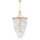 Fredrick Ramond FR41598DA Myra Cristal de roche à plusieurs niveaux Suspension en laiton vieilli