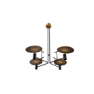 Accord Lighting 1641.09 Dot Accord Pendant in Louro Freijo