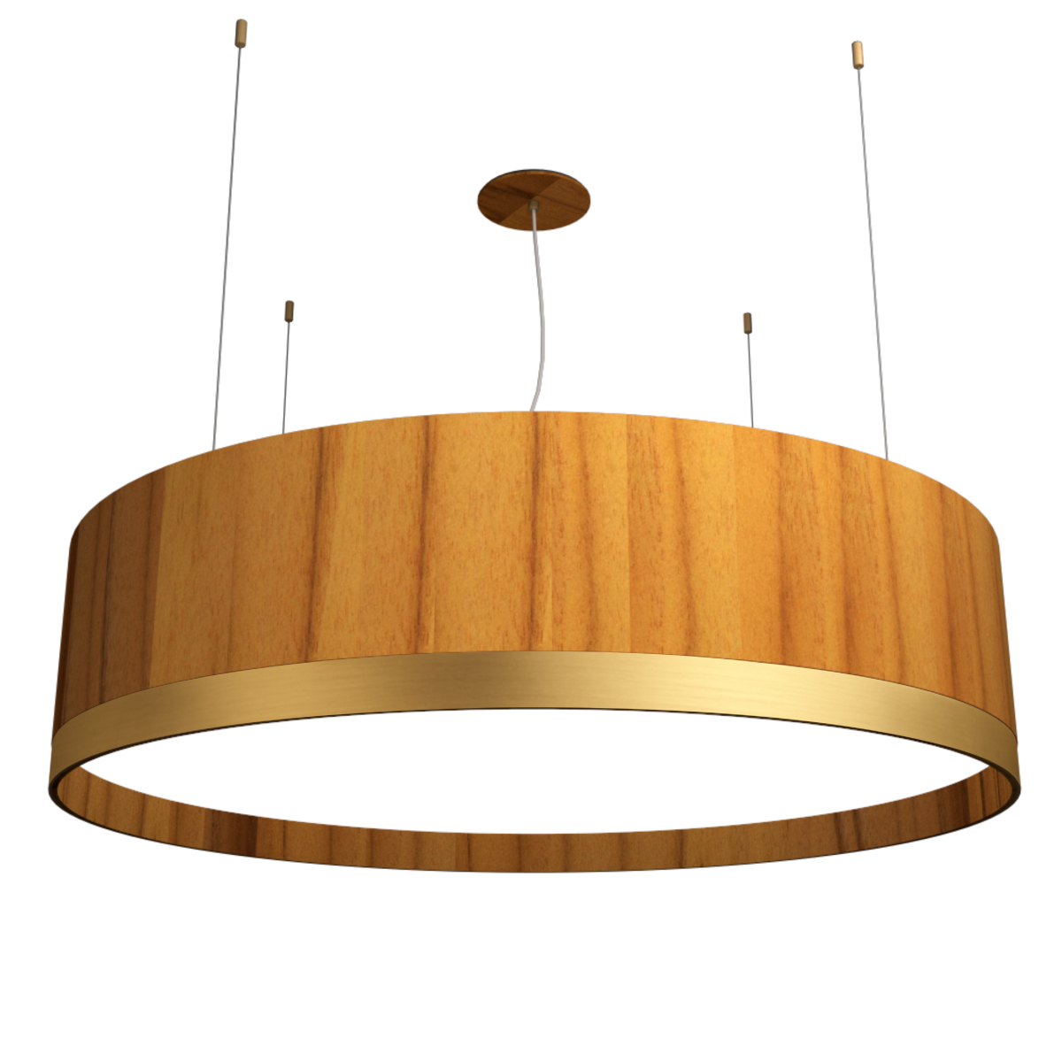 Accord Lighting 1550.12 Cylindrical Accord Pendant in Teak