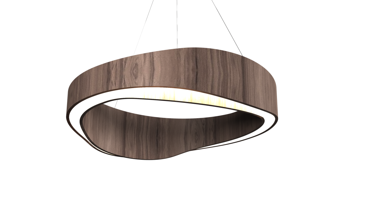 Accord Lighting 1467LED.18 Horizon Accord Suspension en noyer américain