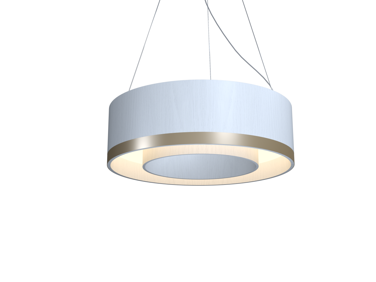 Accord Lighting 1558LED.47 Cylindrical Accord Pendant in Organic White