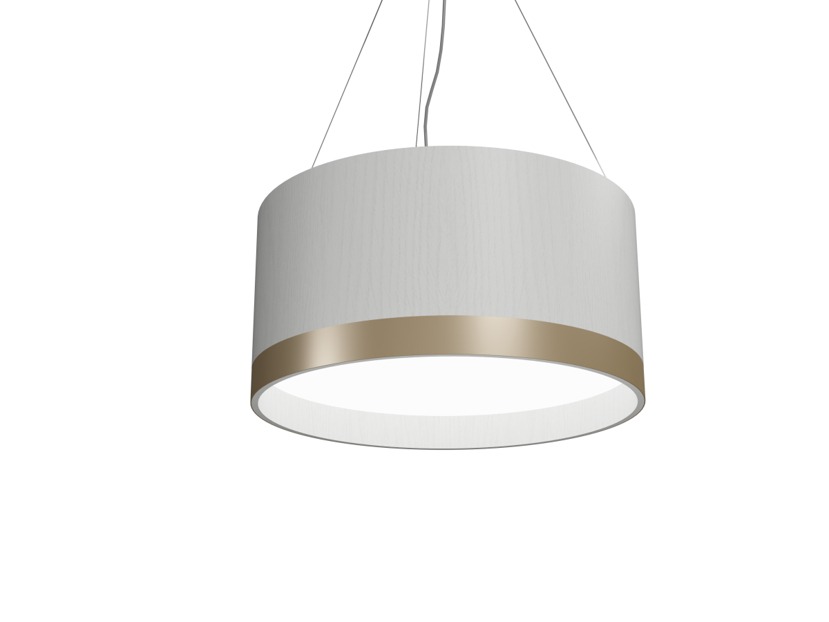 Accord Lighting 1560.47 Cylindrical Accord Pendant in Organic White