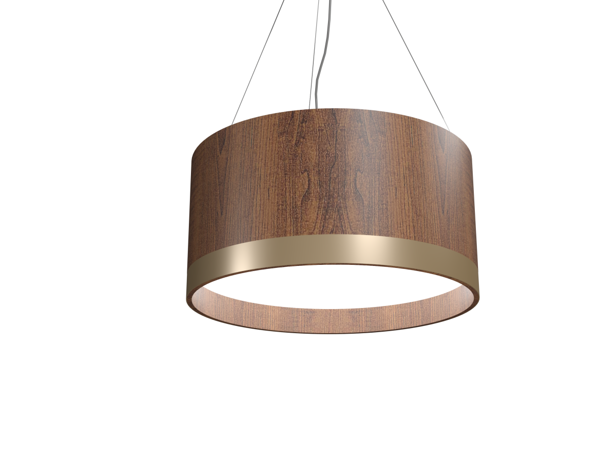 Accord Lighting 1560.06 Cylindrical Accord Pendant in Imbuia