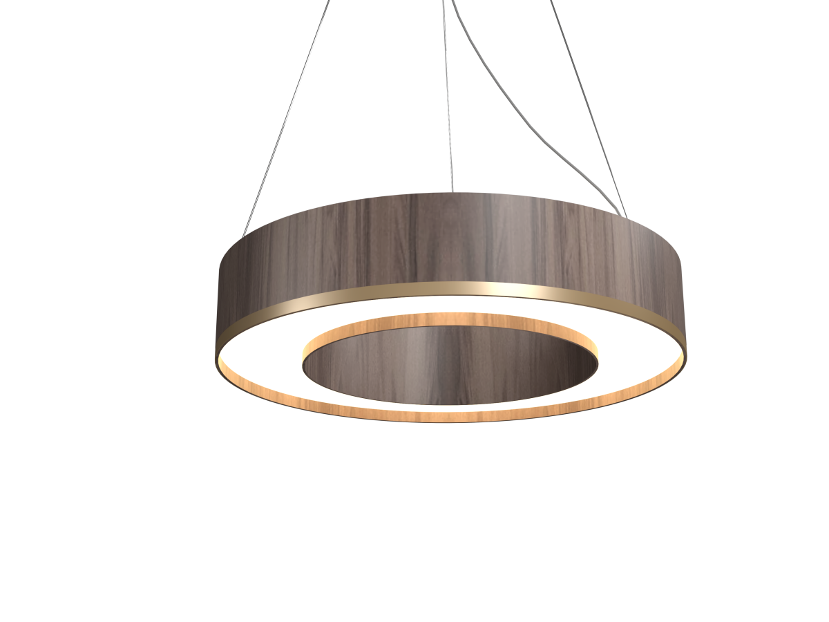 Accord Lighting 1566LED.18 Cylindrical Accord Pendant in American Walnut