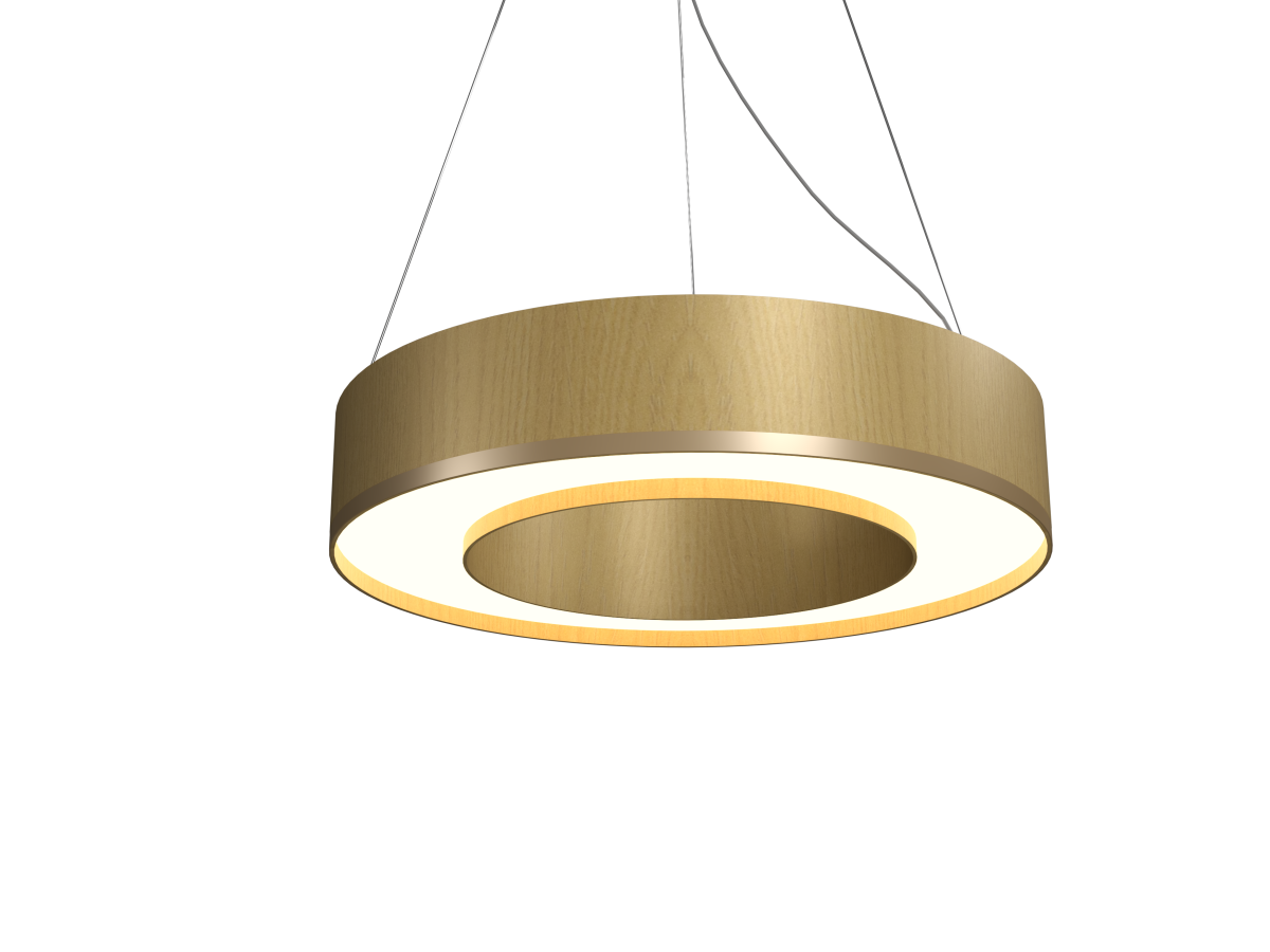 Accord Lighting 1566LED.49 Cylindrical Accord Pendant in Organic Gold