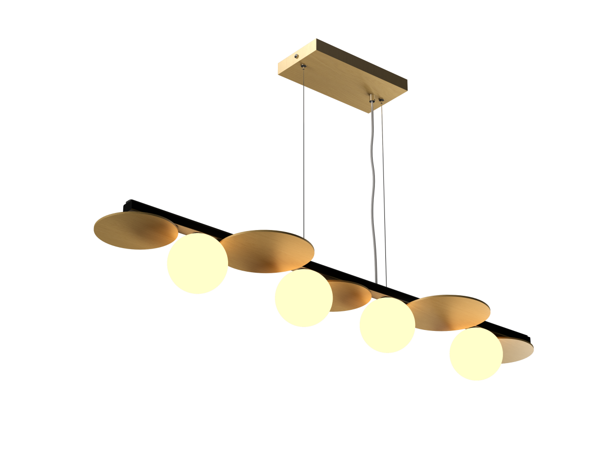 Accord Lighting 1577.49 Luna Accord Pendant in Organic Gold