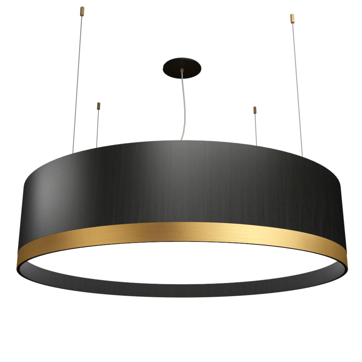 Accord Lighting 1550.44 Cylindrical Accord Pendant in Charcoal