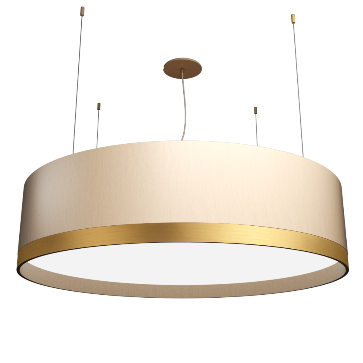 Accord Lighting 1550.48 Cylindrical Accord Pendant in Organic Cappuccino