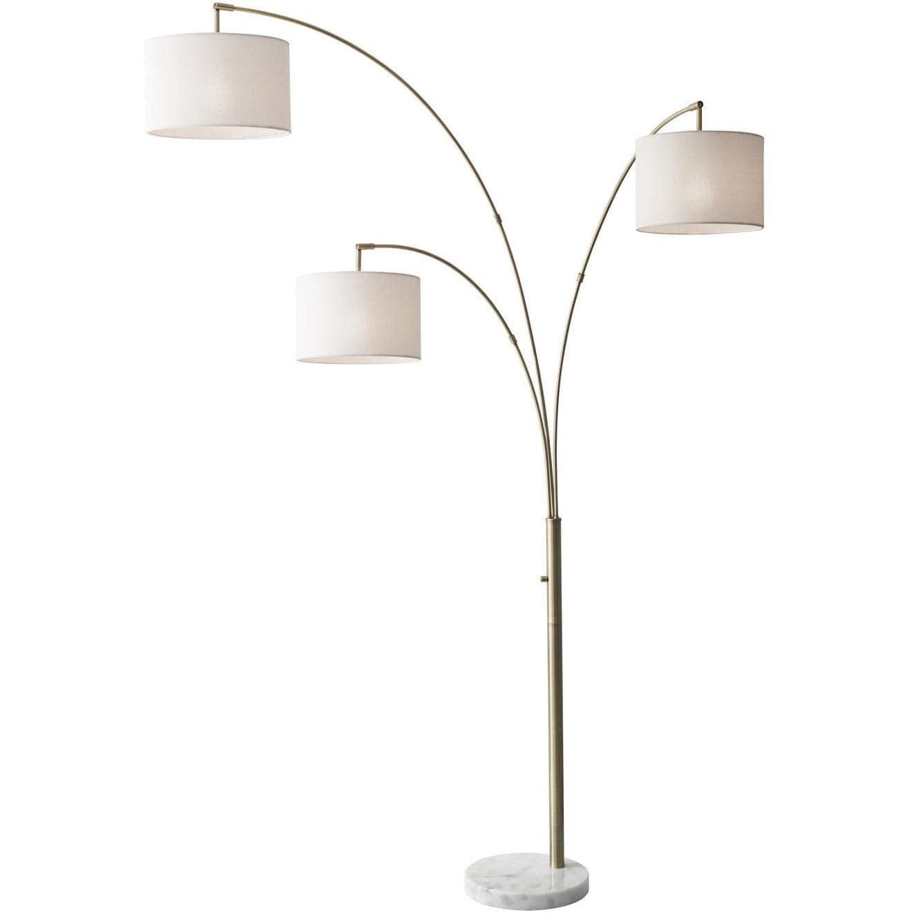 Adesso Home - Bowery Three-Arm Arc Floor Lamp - 4250-21 | Montreal Lighting & Hardware