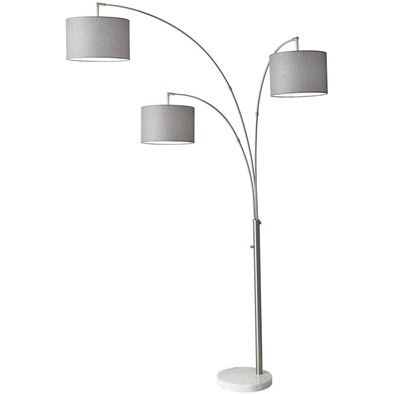 Adesso Home - Bowery Three-Arm Arc Floor Lamp - 4250-22 | Montreal Lighting & Hardware