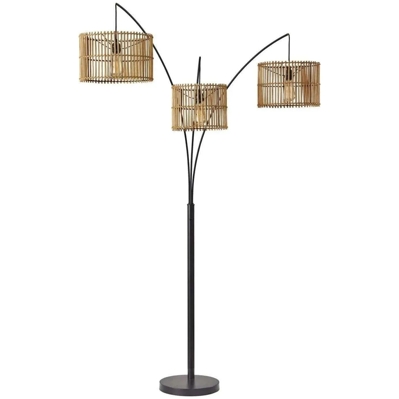 Adesso Home - Cabana Three-Arm Floor Lamp - 4199-12 | Montreal Lighting & Hardware
