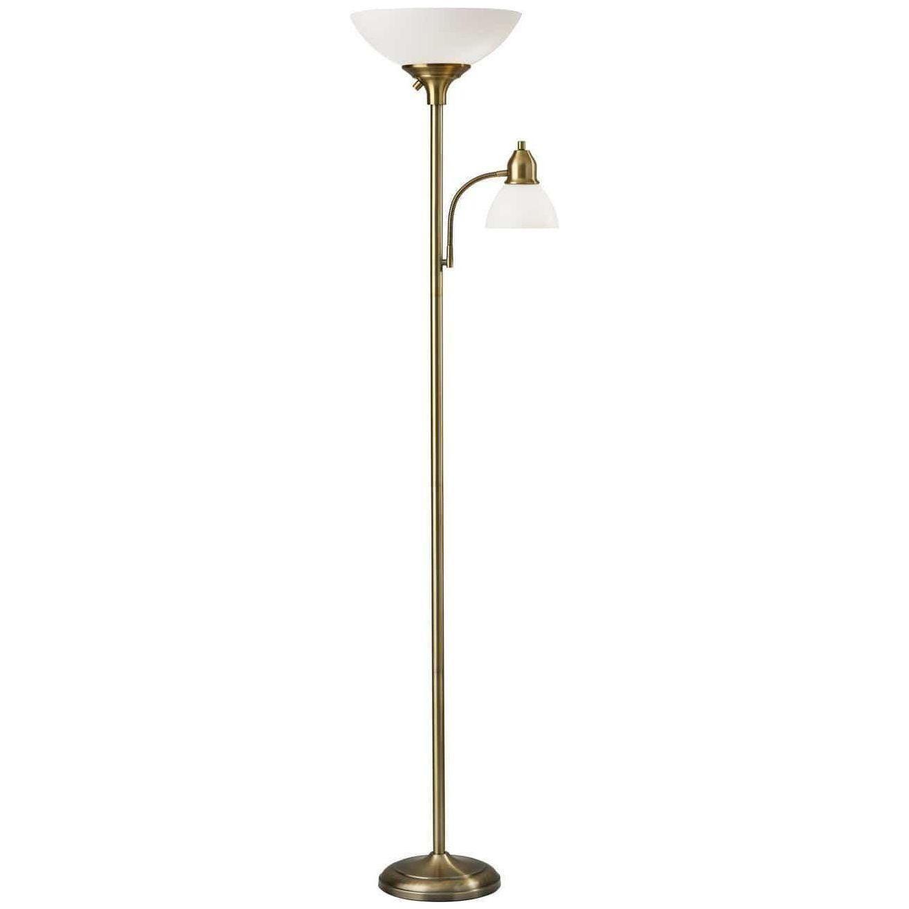 Adesso Home - Glenn Floor Combo Torchiere - 7508-01 | Montreal Lighting & Hardware