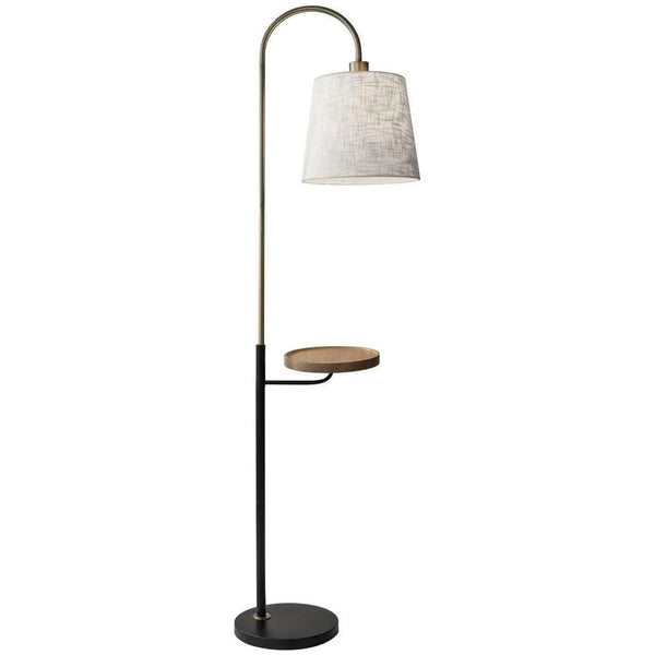 Jeffrey Shelf Floor Lamp w/ Charging Station
