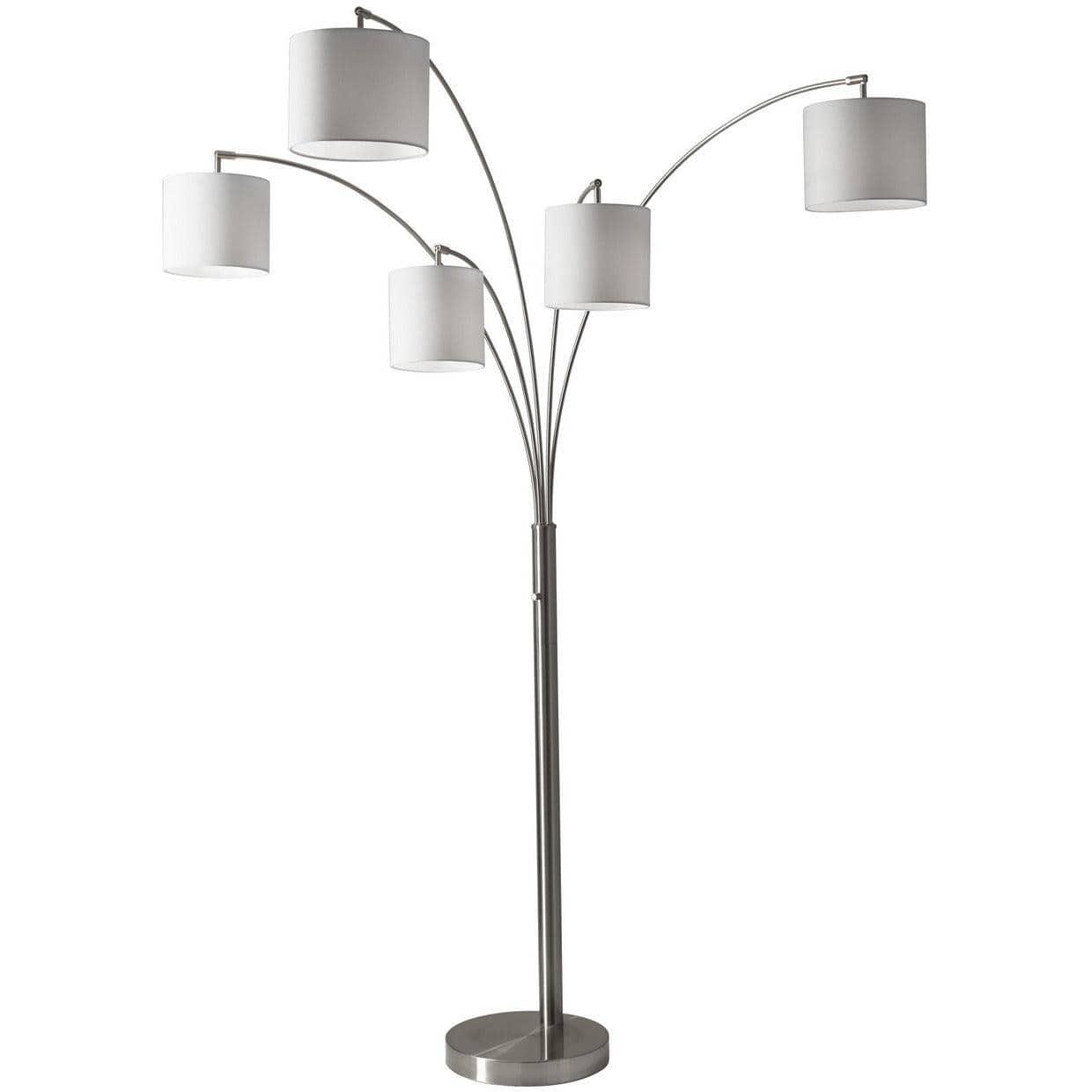 Adesso Home - Trinity 5-Arm Arc Floor Lamp - 4239-22 | Montreal Lighting & Hardware