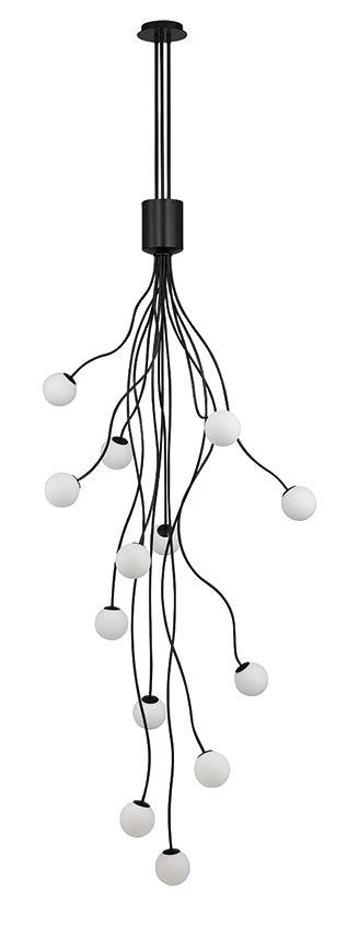 Eurofase 50256-013 Athena LED Chandelier in Matte Black