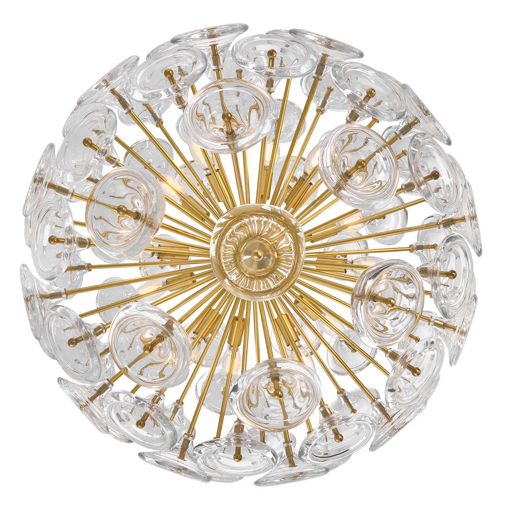 Fredrick Ramond FR46905UB Globe Maya Suspension en laiton non verni