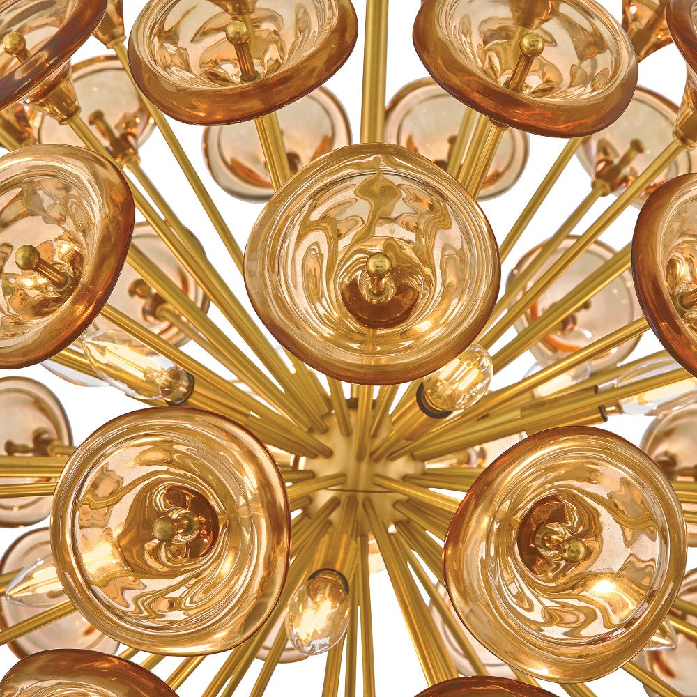 Fredrick Ramond FR46905UB-AM Globe Maya Suspension en laiton non verni