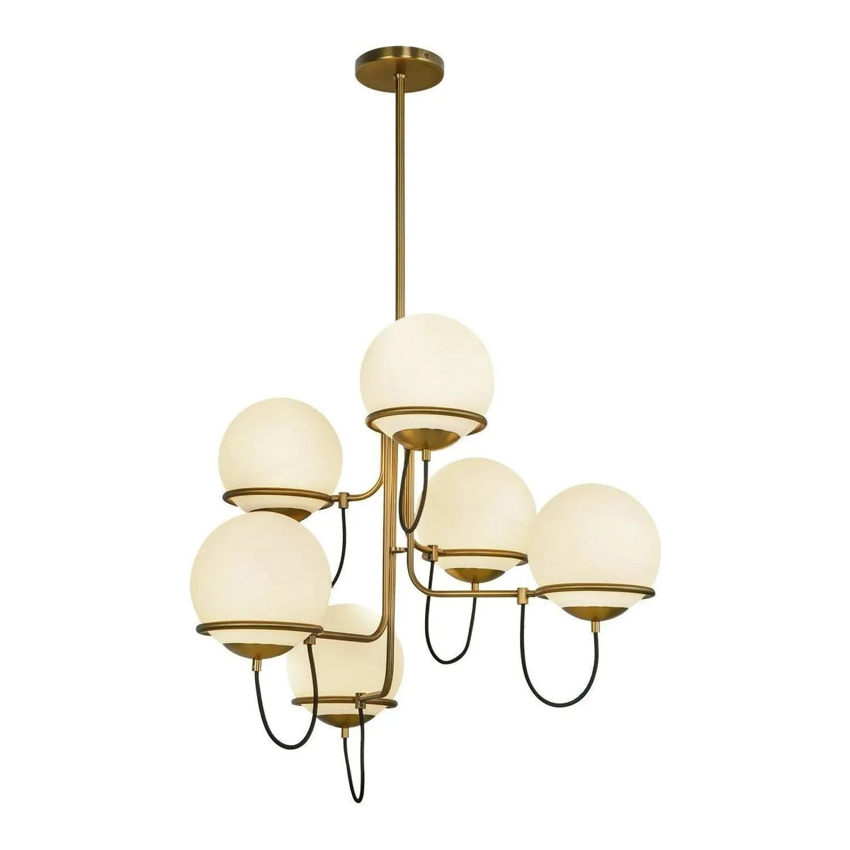 Alora Lighting - Alba Chandelier - CH458632AGOP | Montreal Lighting & Hardware