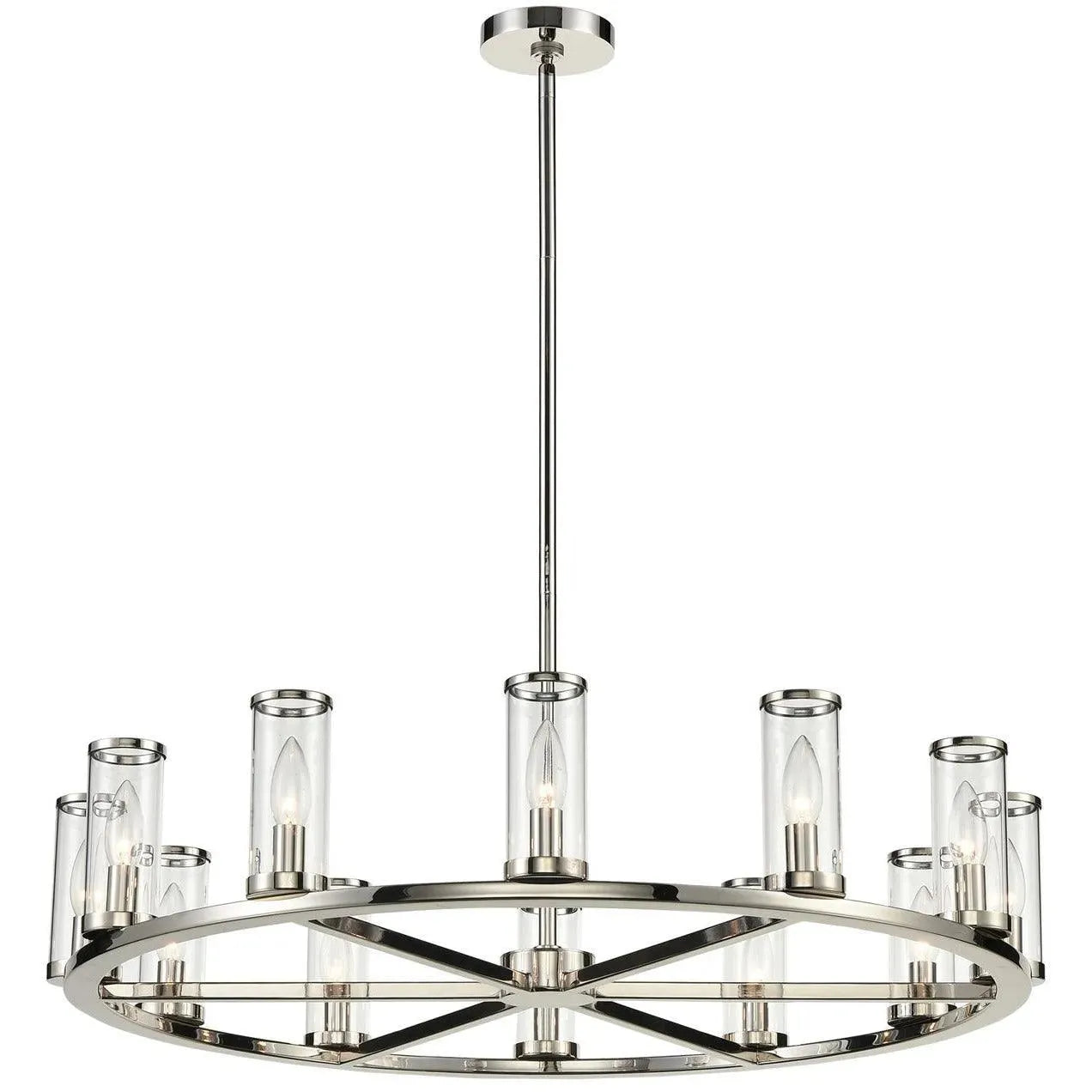 Alora Lighting - Revolve Chandelier - CH309012PNCG | Montreal Lighting & Hardware