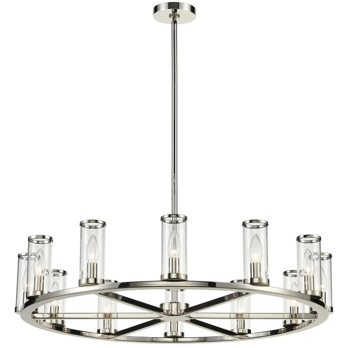 Alora Lighting - Revolve Chandelier - CH309012PNCG | Montreal Lighting & Hardware
