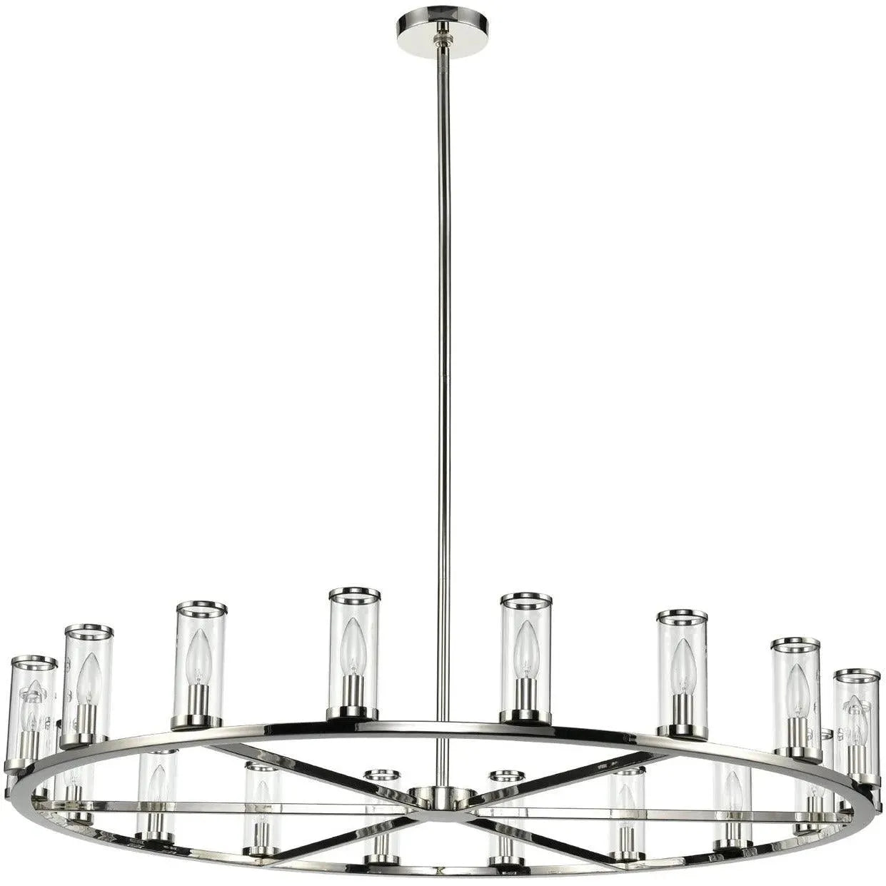 Alora Lighting - Revolve Chandelier - CH309018PNCG | Montreal Lighting & Hardware