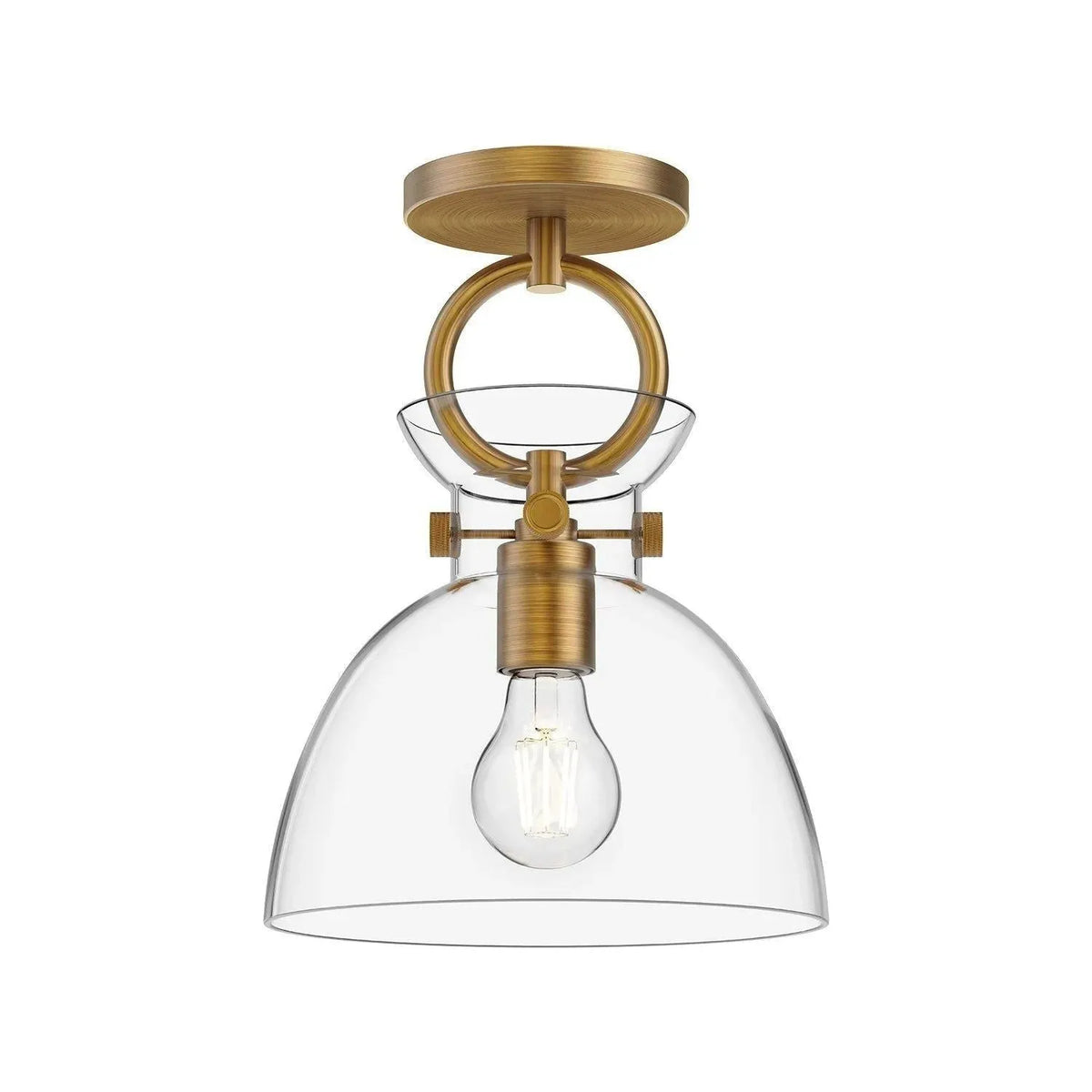 Alora Lighting - Waldo Semi-Flush Mount - SF411809AGCL | Montreal Lighting & Hardware