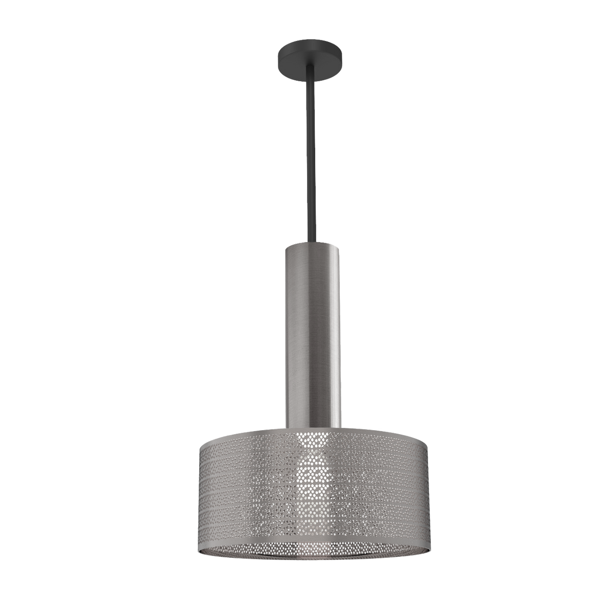 Dounia Home - DH-ALUTUBPEN-SM-NIK - Alula Tubular Pendant Light - Brushed Nickel Silver