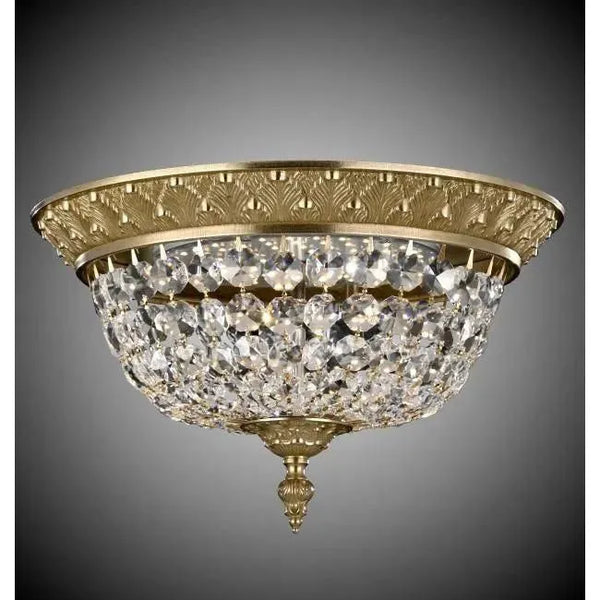 Corinthian Brass and Crystal Flush Basket