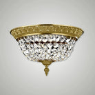American Brass & Crystal - Corinthian Brass and Crystal Flush Basket - FM8615-P-16G | Montreal Lighting & Hardware