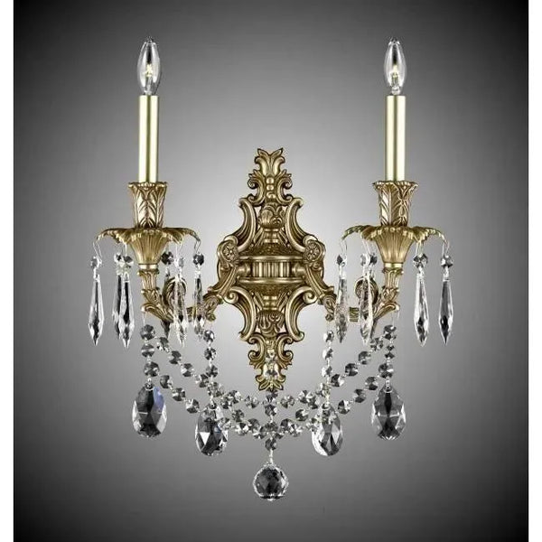 Finisterra Brass and Crystal Wall Sconce WS2080