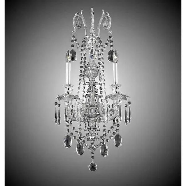 Finisterra Empire Brass and Crystal Wall Sconce