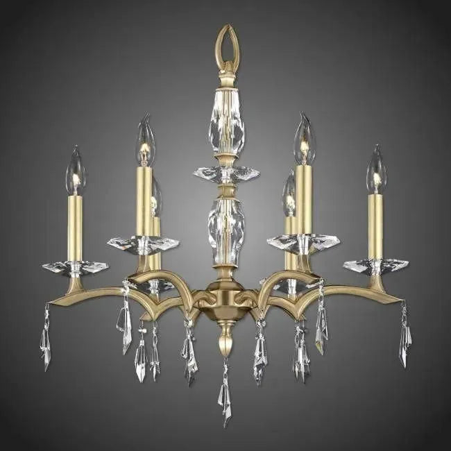 American Brass & Crystal - Kaya Brass and Crystal Chandelier - CH5503-G-36G-ST | Montreal Lighting & Hardware