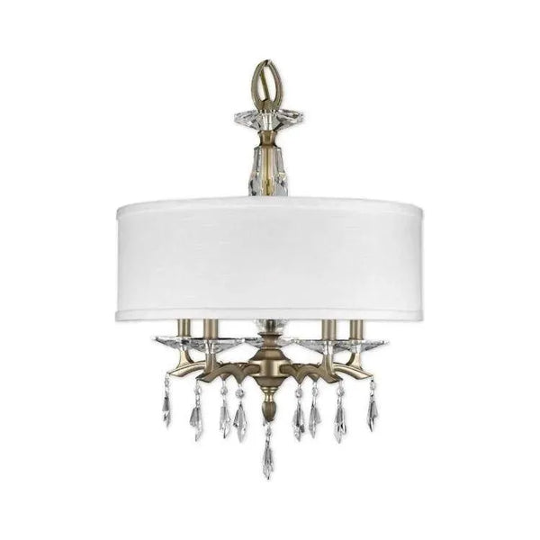 Kaya Shaded Brass and Crystal Chandelier