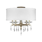 American Brass & Crystal - Kaya Shaded Brass and Crystal Semi-Flush - FM5622-G-36G-ST-HL | Montreal Lighting & Hardware