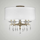 American Brass & Crystal - Kaya Shaded Brass and Crystal Semi-Flush - FM5622-G-36G-ST-HL | Montreal Lighting & Hardware