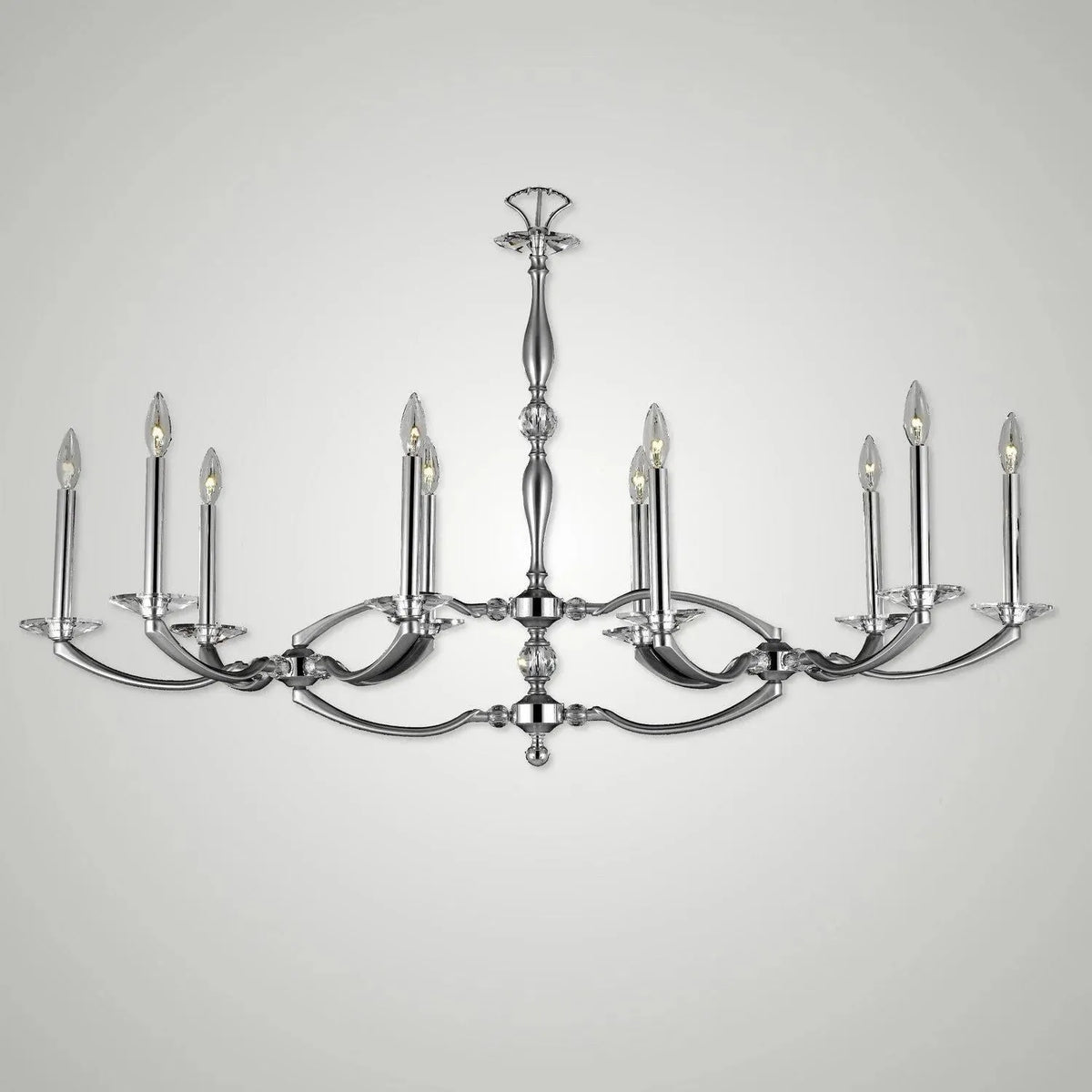 American Brass & Crystal - Kensington Brass and Crystal Linear IL5347 Chandelier - IL5347-37G-38G-ST | Montreal Lighting & Hardware