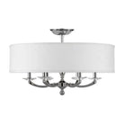 American Brass & Crystal - Kensington Shaded Brass and Crystal Semi-Flush - FM5436-38G-ST-HL | Montreal Lighting & Hardware