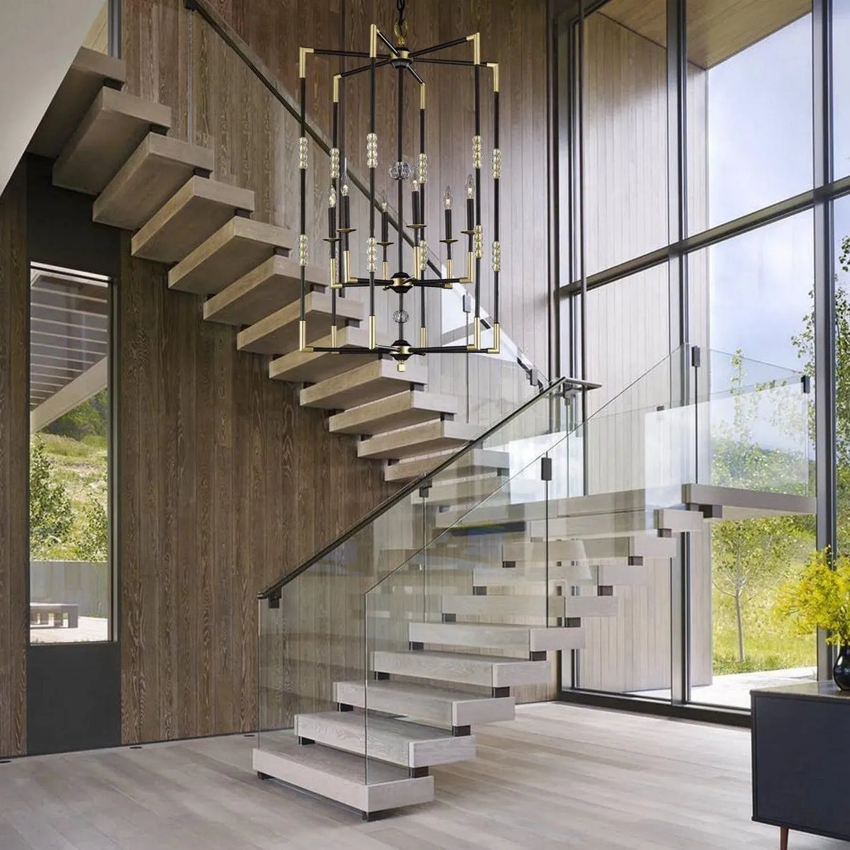 American Brass & Crystal - Magro Brass and Crystal Chandelier - CH3502-37G-38G-ST | Montreal Lighting & Hardware