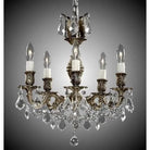 American Brass & Crystal - Rosetta Brass and Crystal Chandelier - CH9512-A-02G-PI | Montreal Lighting & Hardware
