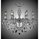 American Brass & Crystal - Rosetta Brass and Crystal Semi-Flush - FM9521-A-08G | Montreal Lighting & Hardware