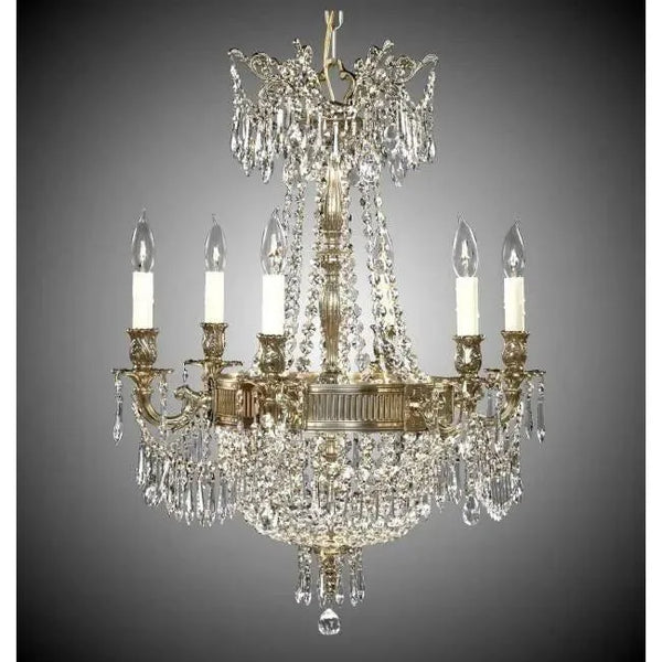 Valencia Brass and Crystal Chandelier