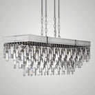 American Brass & Crystal - Valencia Modern Crystal Linear Chandelier - IL8375-PMN-38G | Montreal Lighting & Hardware