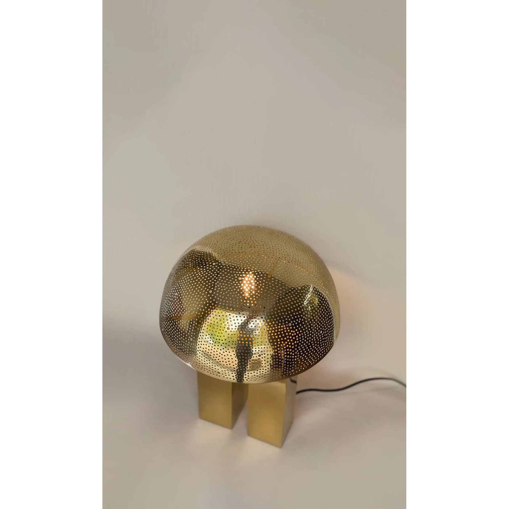 Dounia Home - DH-MUSTABLAM-BRS - Mushroom Table Lamp - Amur - Polished Brass