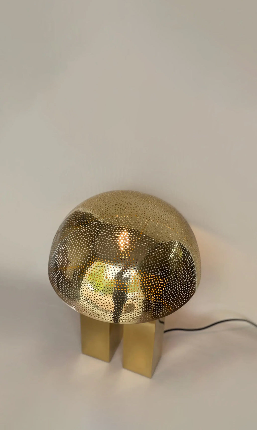 Dounia Home - DH-MUSTABLAM-BRS - Mushroom Table Lamp - Amur - Polished Brass