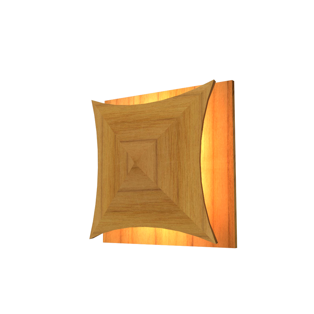 Accord Lighting 4063LED.12 Facet Accord Wall Lamp in Teak